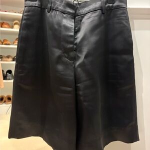 Women’s CO black satin long shorts size 2